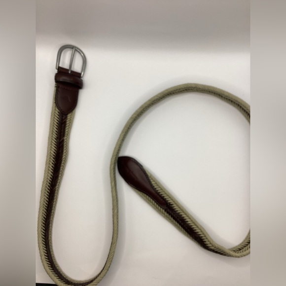 Tommy Bahama Leather And Fabric Woven Braid Belt - Picture 2 of 9
